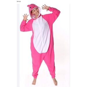Amazon Pink and White Dinosaur Onesie